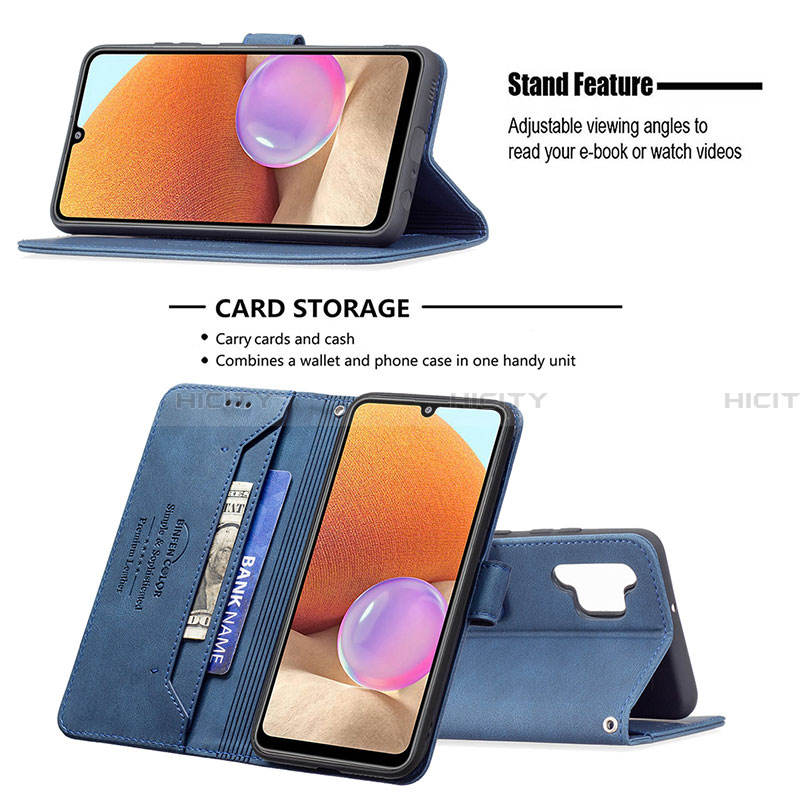 Handytasche Stand Schutzhülle Flip Leder Hülle B05F für Samsung Galaxy A32 4G