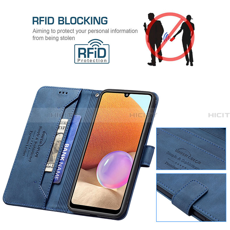 Handytasche Stand Schutzhülle Flip Leder Hülle B05F für Samsung Galaxy A32 5G groß