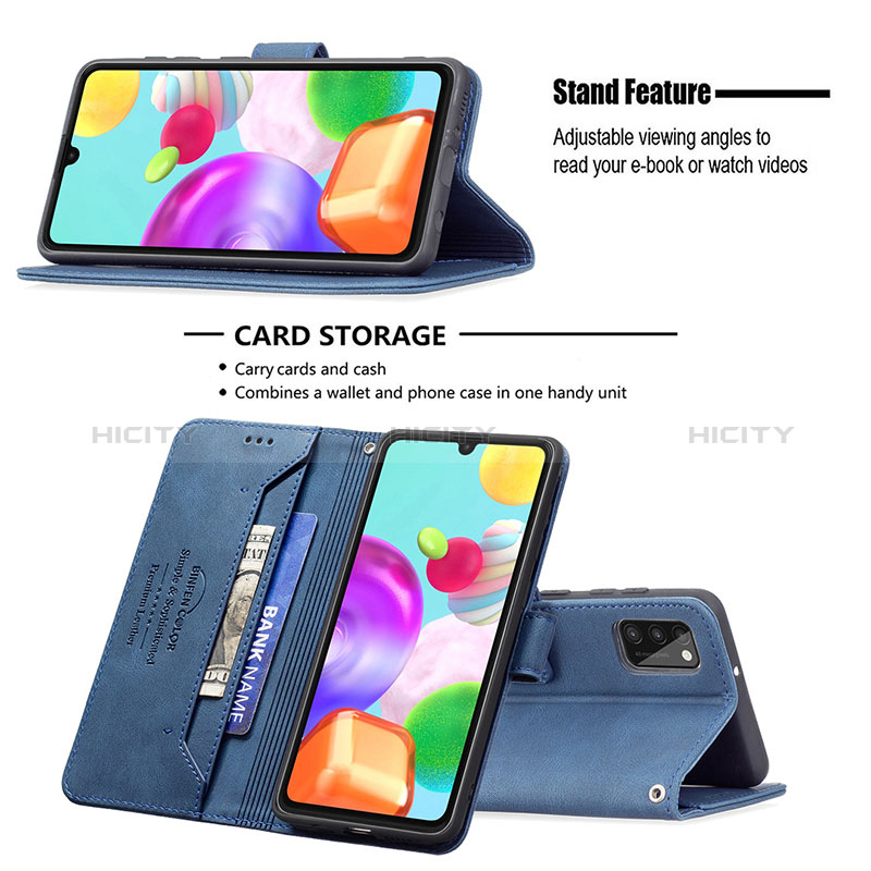 Handytasche Stand Schutzhülle Flip Leder Hülle B05F für Samsung Galaxy A41