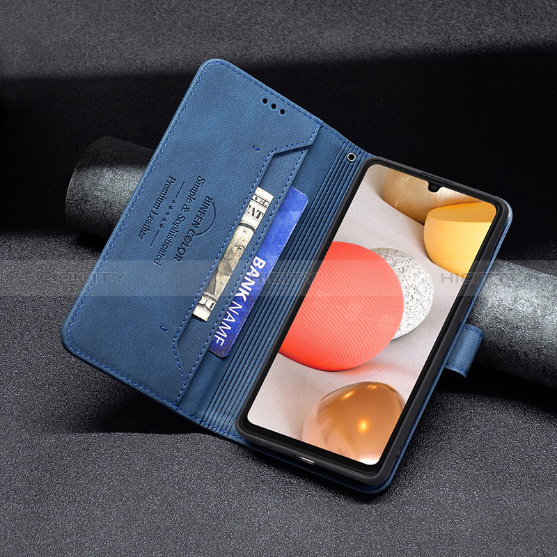 Handytasche Stand Schutzhülle Flip Leder Hülle B05F für Samsung Galaxy A42 5G groß