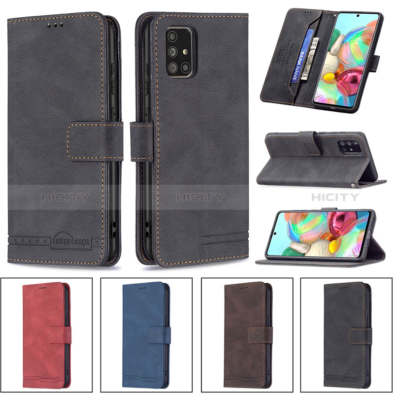 Handytasche Stand Schutzhülle Flip Leder Hülle B05F für Samsung Galaxy A71 5G