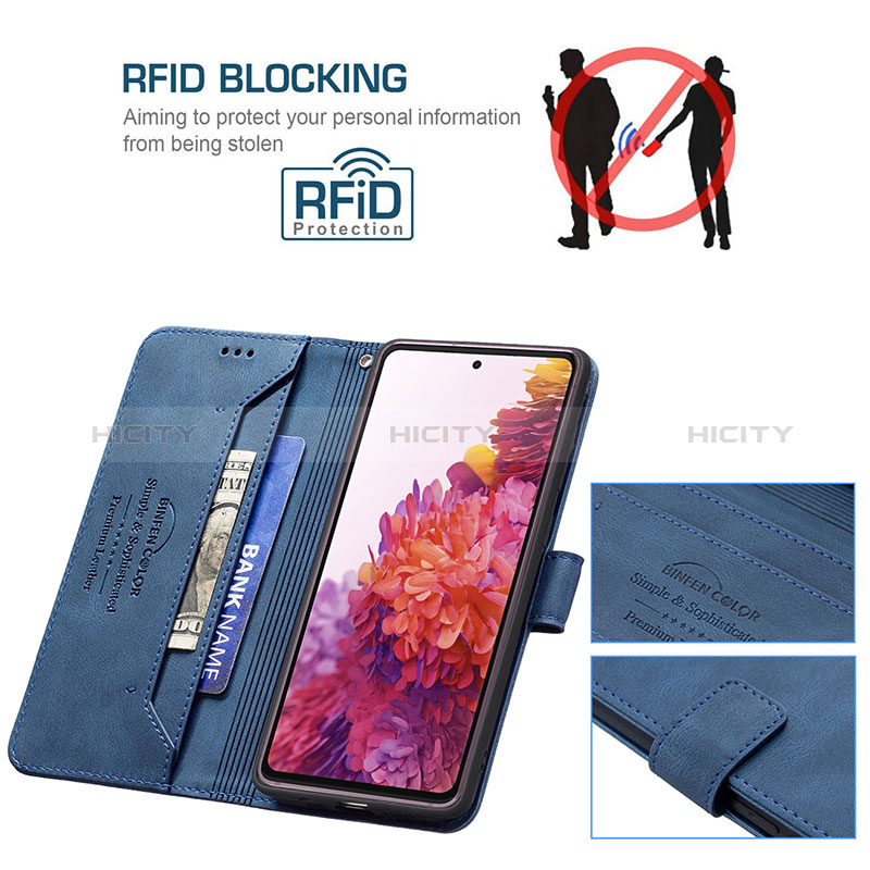 Handytasche Stand Schutzhülle Flip Leder Hülle B05F für Samsung Galaxy S20 FE (2022) 5G groß