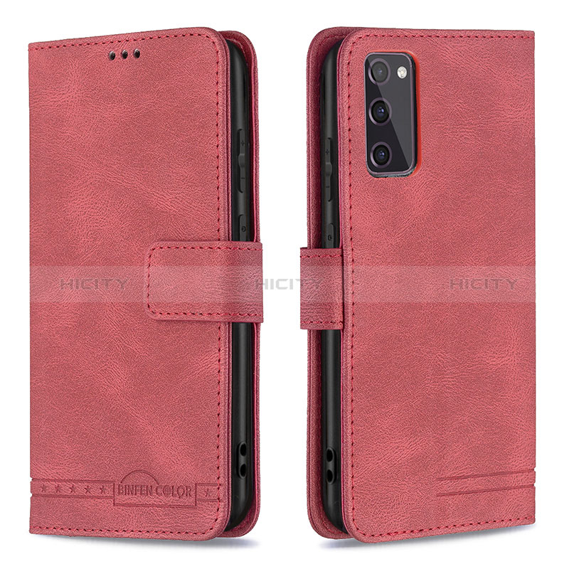 Handytasche Stand Schutzhülle Flip Leder Hülle B05F für Samsung Galaxy S20 FE (2022) 5G Rot