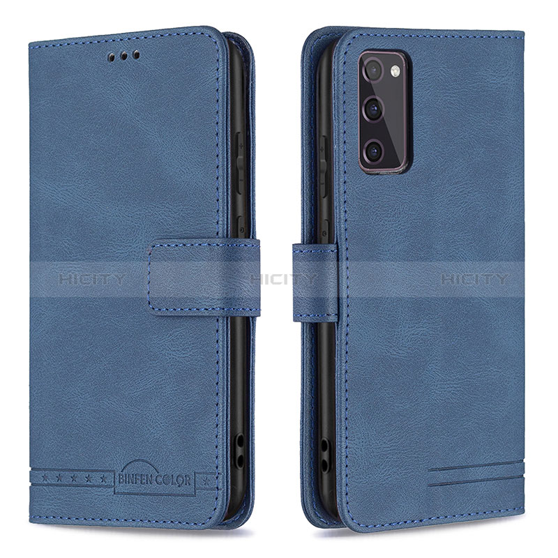 Handytasche Stand Schutzhülle Flip Leder Hülle B05F für Samsung Galaxy S20 FE 5G Blau Plus