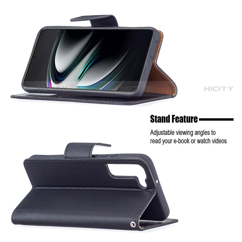 Handytasche Stand Schutzhülle Flip Leder Hülle B05F für Samsung Galaxy S21 5G groß