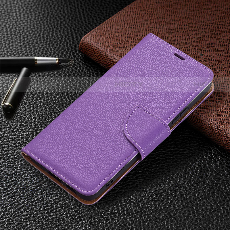 Handytasche Stand Schutzhülle Flip Leder Hülle B05F für Samsung Galaxy S22 Plus 5G Violett