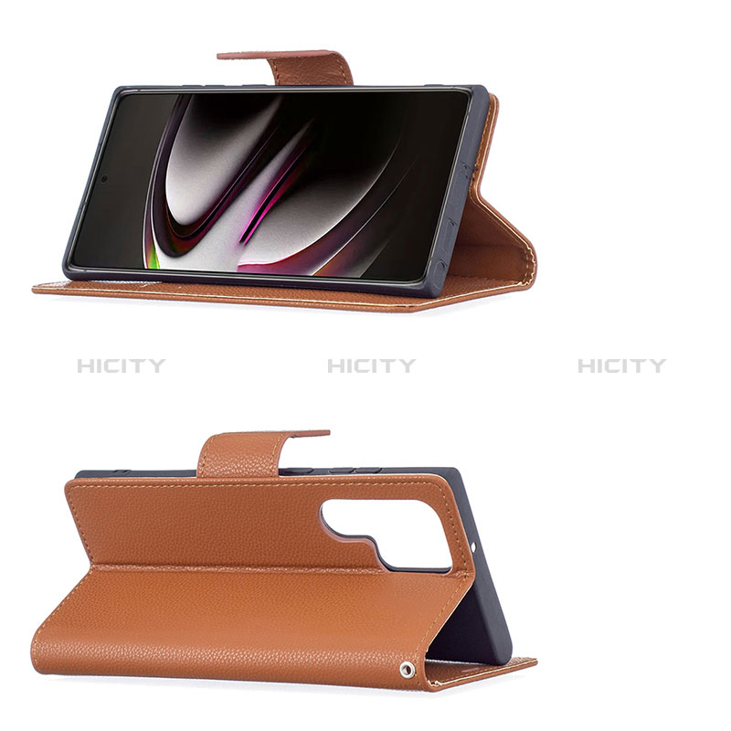 Handytasche Stand Schutzhülle Flip Leder Hülle B05F für Samsung Galaxy S24 Ultra 5G