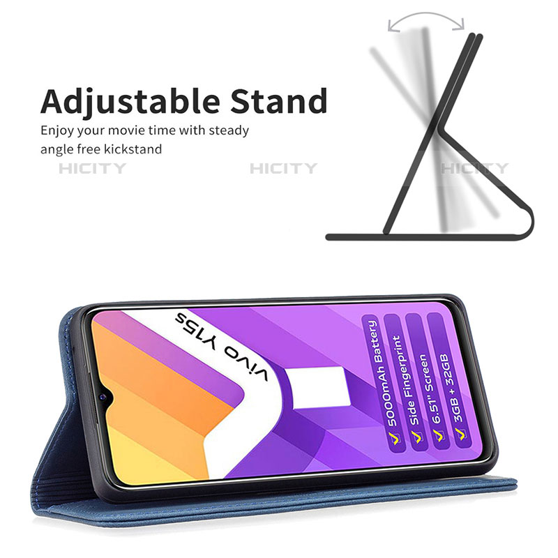 Handytasche Stand Schutzhülle Flip Leder Hülle B05F für Vivo iQOO U5x