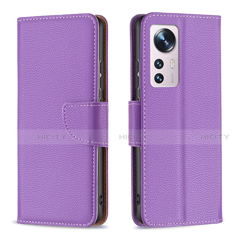 Handytasche Stand Schutzhülle Flip Leder Hülle B05F für Xiaomi Mi 12 5G Violett