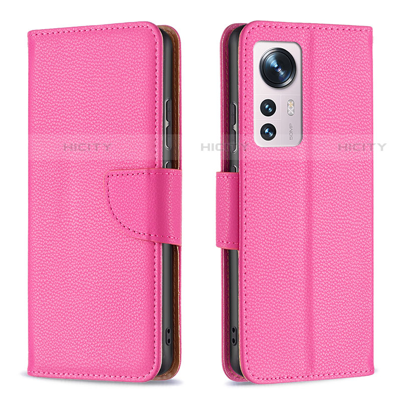 Handytasche Stand Schutzhülle Flip Leder Hülle B05F für Xiaomi Mi 12 Pro 5G Pink