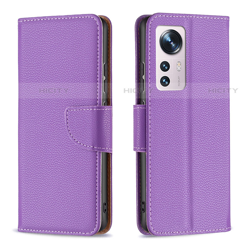 Handytasche Stand Schutzhülle Flip Leder Hülle B05F für Xiaomi Mi 12 Pro 5G Violett