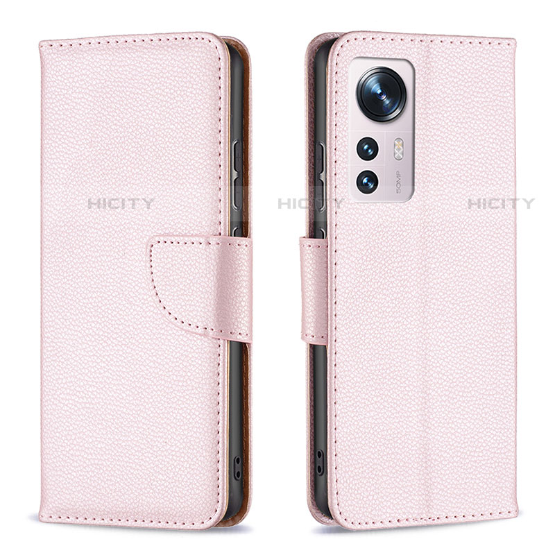 Handytasche Stand Schutzhülle Flip Leder Hülle B05F für Xiaomi Mi 12S 5G Rosa Plus