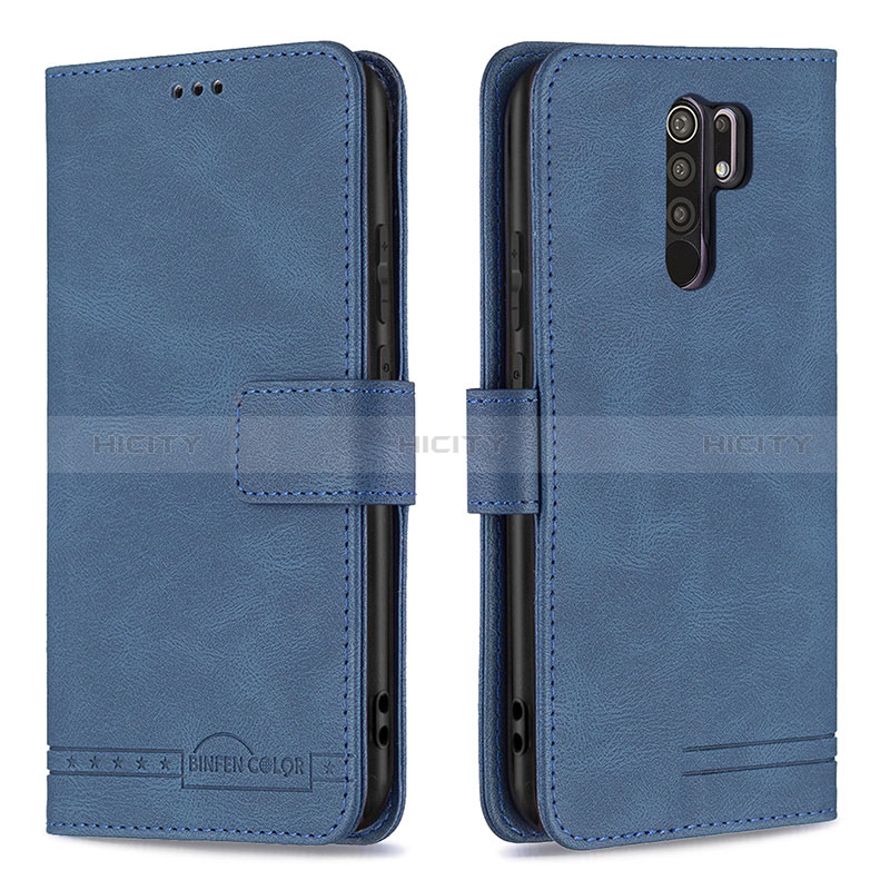 Handytasche Stand Schutzhülle Flip Leder Hülle B05F für Xiaomi Poco M2 Blau