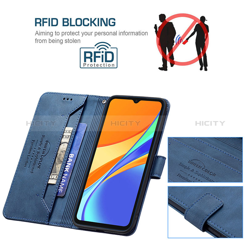 Handytasche Stand Schutzhülle Flip Leder Hülle B05F für Xiaomi Redmi 9 Activ groß