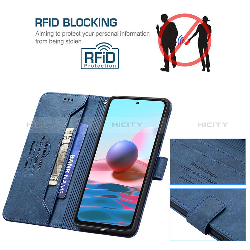 Handytasche Stand Schutzhülle Flip Leder Hülle B05F für Xiaomi Redmi Note 10 4G groß