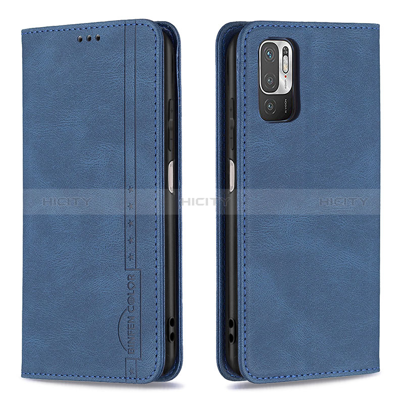 Handytasche Stand Schutzhülle Flip Leder Hülle B05F für Xiaomi Redmi Note 10 5G Blau Plus