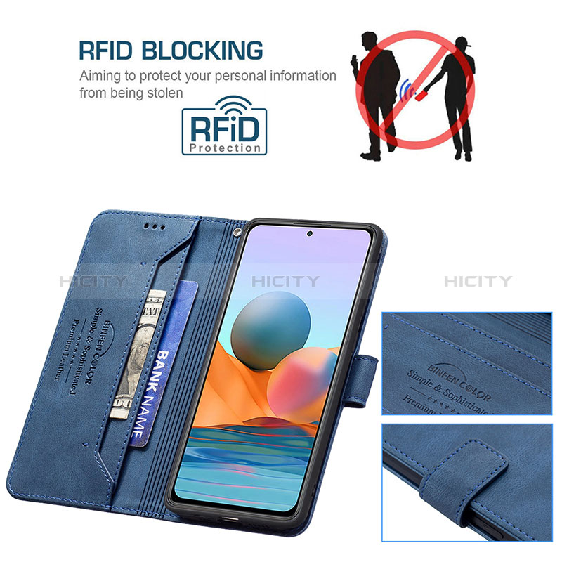 Handytasche Stand Schutzhülle Flip Leder Hülle B05F für Xiaomi Redmi Note 10 Pro 4G groß