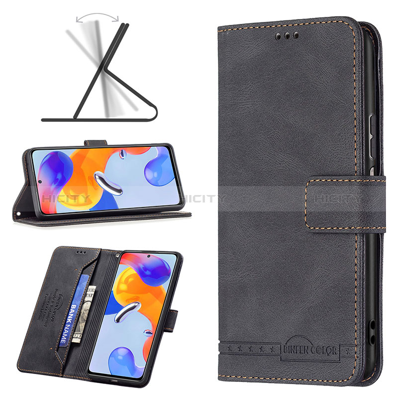 Handytasche Stand Schutzhülle Flip Leder Hülle B05F für Xiaomi Redmi Note 11 Pro 4G groß