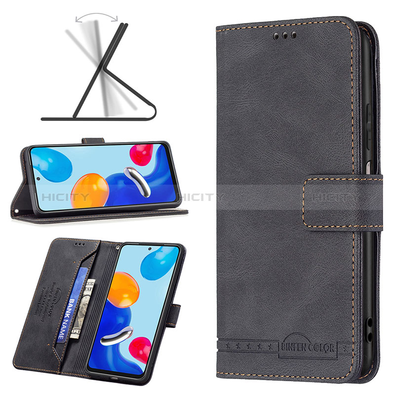 Handytasche Stand Schutzhülle Flip Leder Hülle B05F für Xiaomi Redmi Note 11S 4G groß