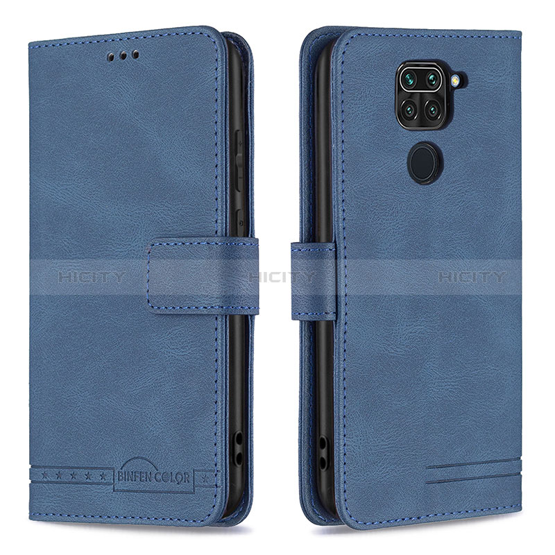 Handytasche Stand Schutzhülle Flip Leder Hülle B05F für Xiaomi Redmi Note 9 Blau Plus