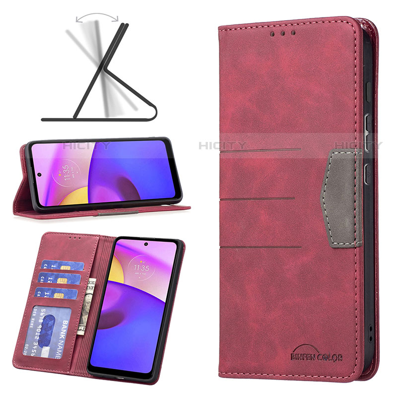 Handytasche Stand Schutzhülle Flip Leder Hülle B06F für Motorola Moto E20