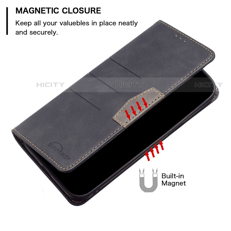 Handytasche Stand Schutzhülle Flip Leder Hülle B06F für Motorola Moto E32 groß