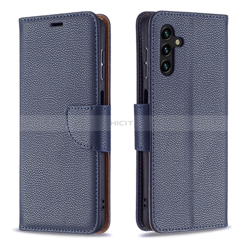 Handytasche Stand Schutzhülle Flip Leder Hülle B06F für Samsung Galaxy A04s Blau Plus