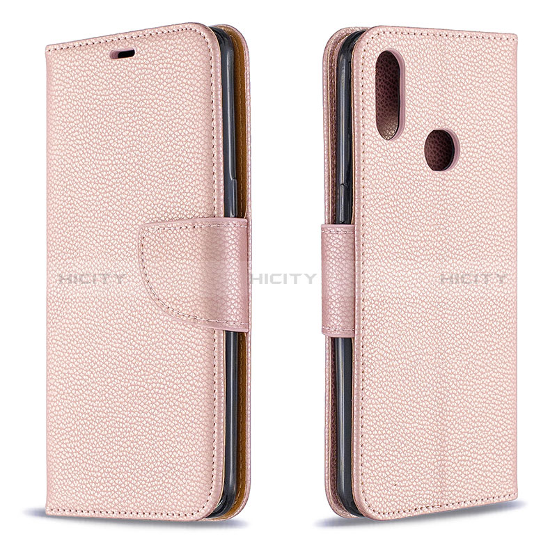 Handytasche Stand Schutzhülle Flip Leder Hülle B06F für Samsung Galaxy A10s Rosegold