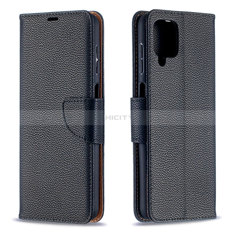 Handytasche Stand Schutzhülle Flip Leder Hülle B06F für Samsung Galaxy A12 Nacho groß