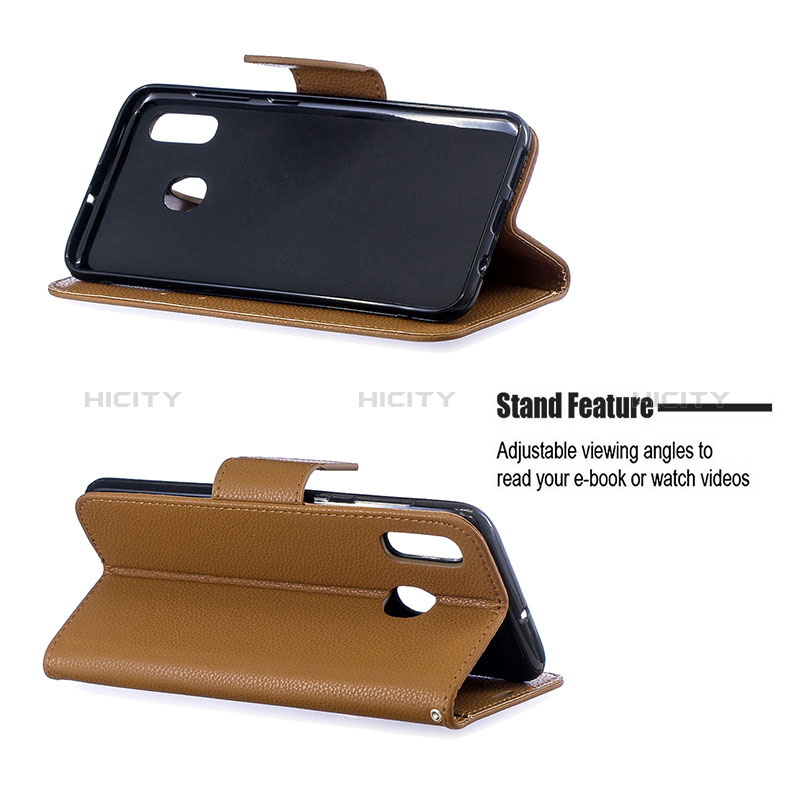 Handytasche Stand Schutzhülle Flip Leder Hülle B06F für Samsung Galaxy A20 groß