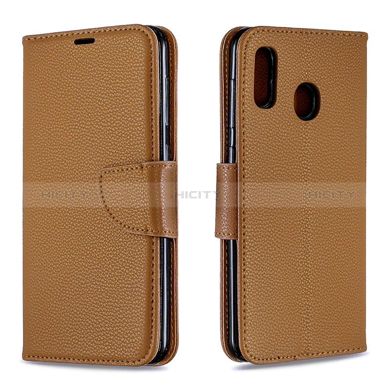 Handytasche Stand Schutzhülle Flip Leder Hülle B06F für Samsung Galaxy A20 groß