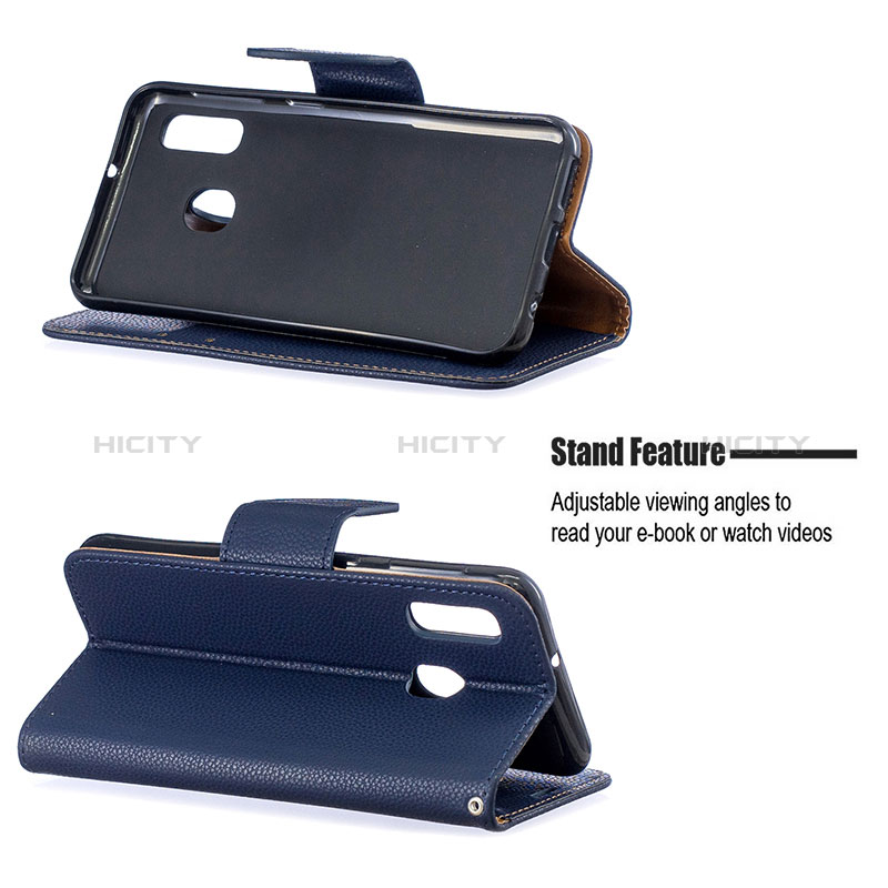 Handytasche Stand Schutzhülle Flip Leder Hülle B06F für Samsung Galaxy A20e