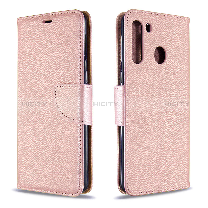 Handytasche Stand Schutzhülle Flip Leder Hülle B06F für Samsung Galaxy A21 groß