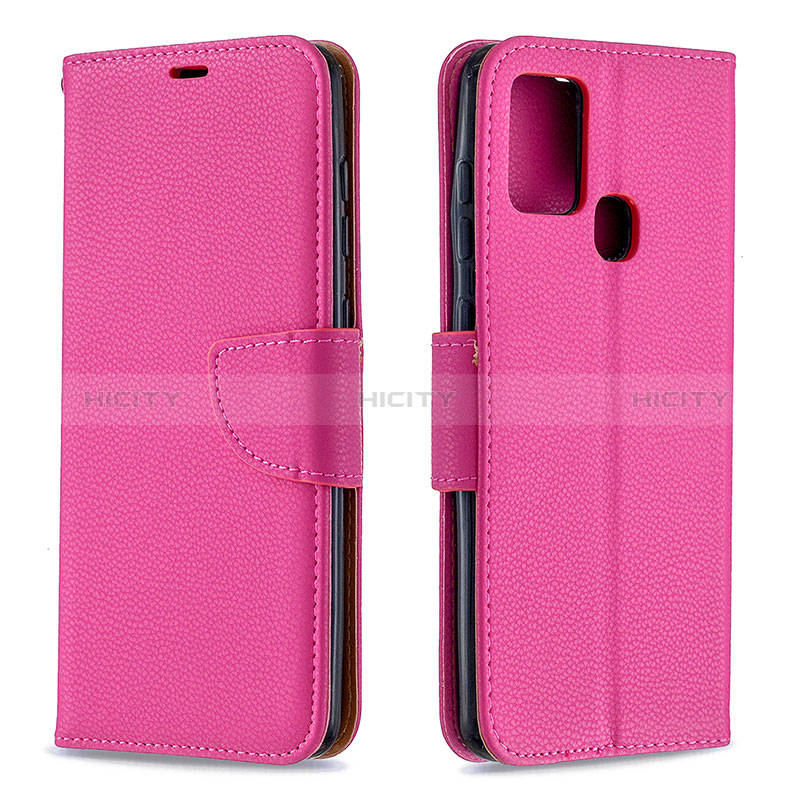 Handytasche Stand Schutzhülle Flip Leder Hülle B06F für Samsung Galaxy A21s Pink