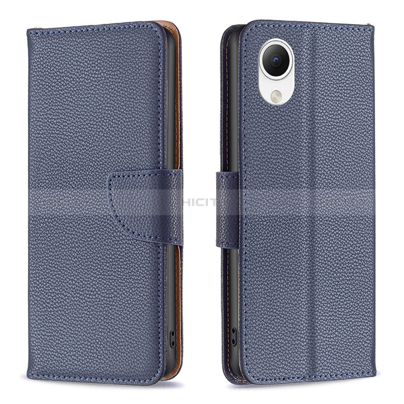 Handytasche Stand Schutzhülle Flip Leder Hülle B06F für Samsung Galaxy A23e 5G Blau