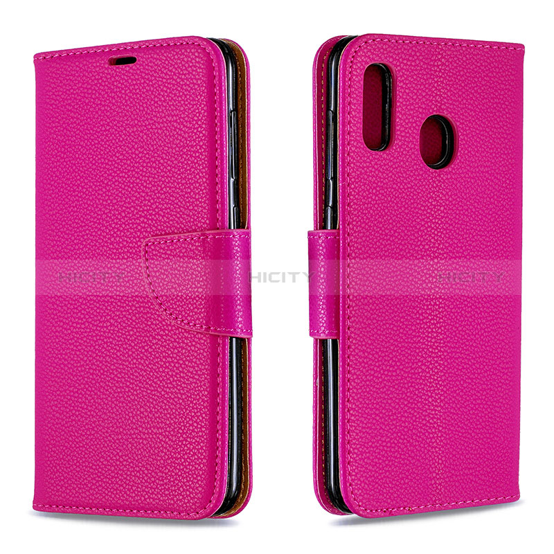 Handytasche Stand Schutzhülle Flip Leder Hülle B06F für Samsung Galaxy A30 Pink