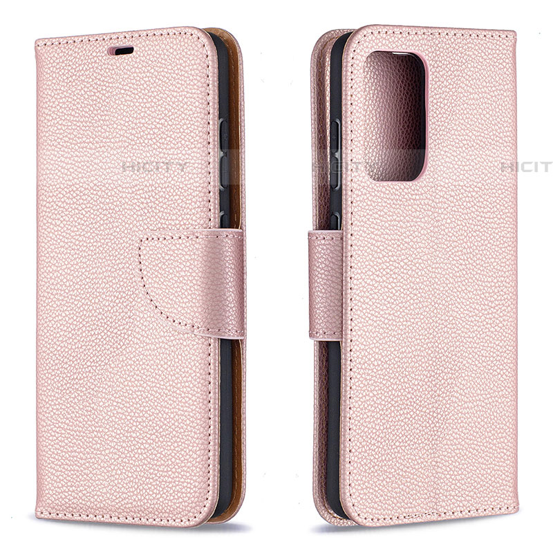 Handytasche Stand Schutzhülle Flip Leder Hülle B06F für Samsung Galaxy A52 5G Rosegold