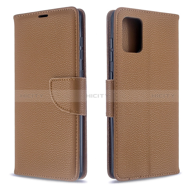 Handytasche Stand Schutzhülle Flip Leder Hülle B06F für Samsung Galaxy A71 4G A715 Braun Plus