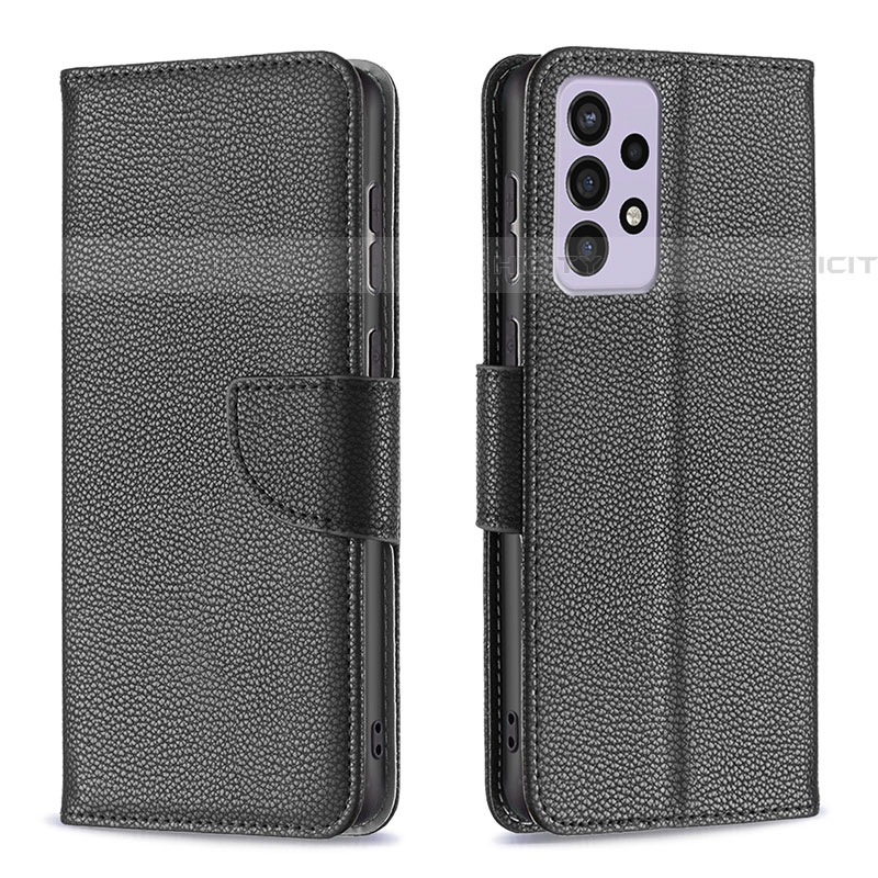 Handytasche Stand Schutzhülle Flip Leder Hülle B06F für Samsung Galaxy A73 5G Schwarz Plus