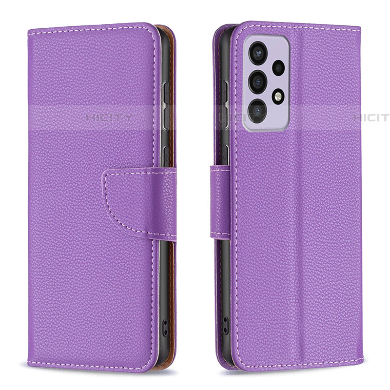 Handytasche Stand Schutzhülle Flip Leder Hülle B06F für Samsung Galaxy A73 5G Violett