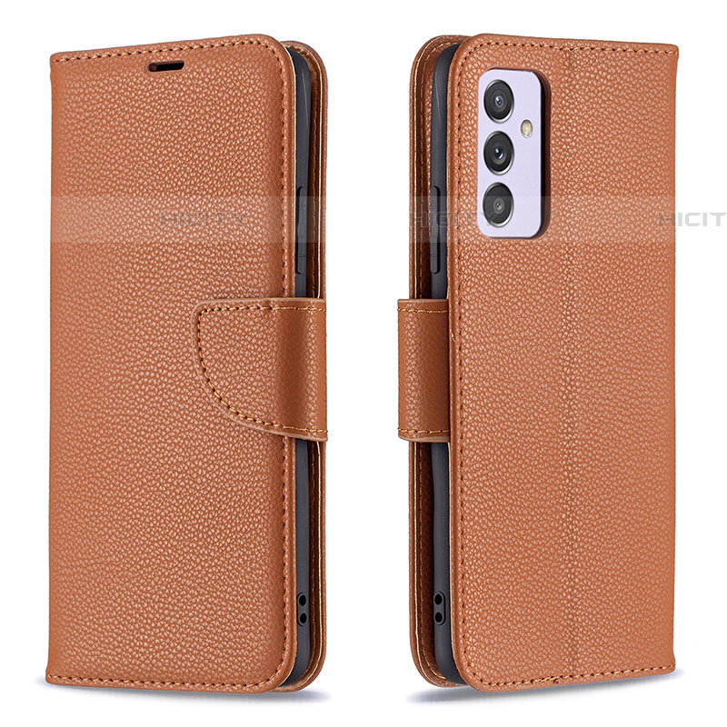 Handytasche Stand Schutzhülle Flip Leder Hülle B06F für Samsung Galaxy A82 5G Braun