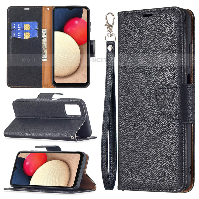 Handytasche Stand Schutzhülle Flip Leder Hülle B06F für Samsung Galaxy M02s groß