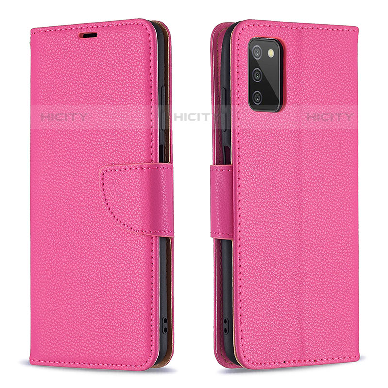 Handytasche Stand Schutzhülle Flip Leder Hülle B06F für Samsung Galaxy M02s Pink