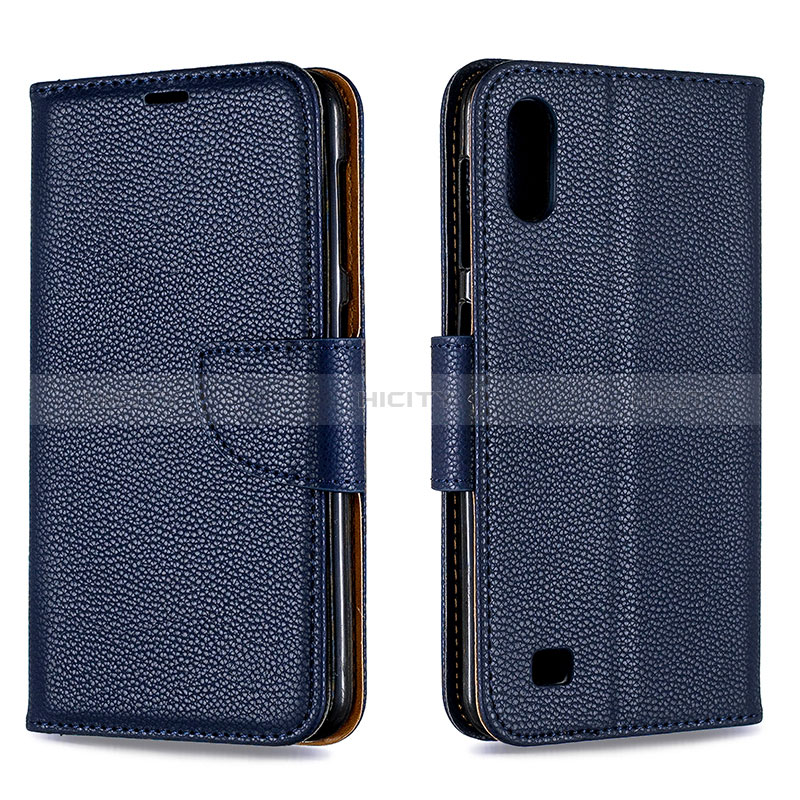 Handytasche Stand Schutzhülle Flip Leder Hülle B06F für Samsung Galaxy M10 Blau