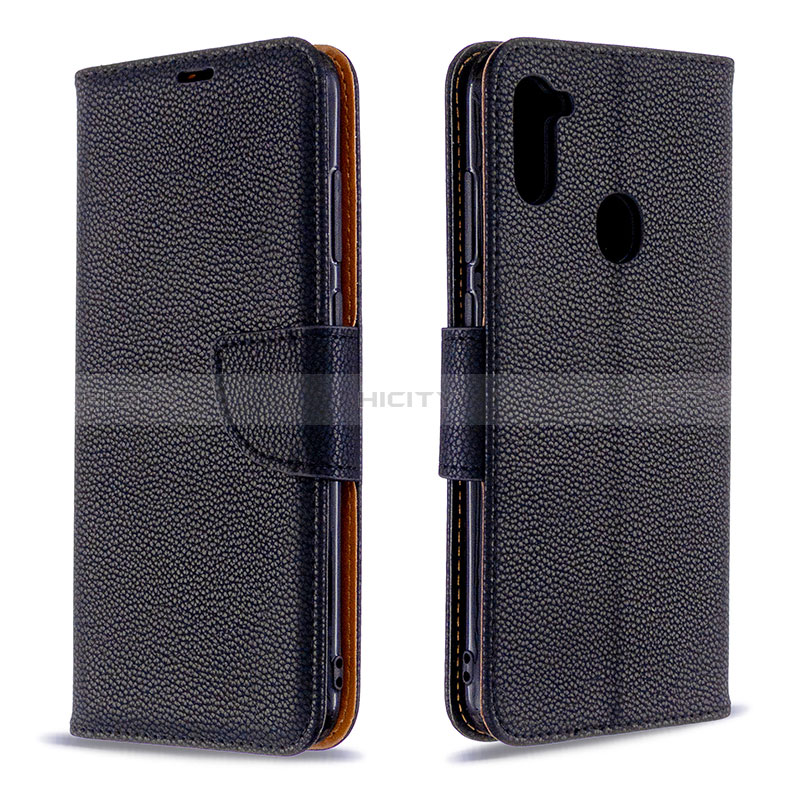 Handytasche Stand Schutzhülle Flip Leder Hülle B06F für Samsung Galaxy M11 Schwarz Plus