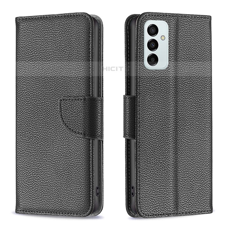 Handytasche Stand Schutzhülle Flip Leder Hülle B06F für Samsung Galaxy M23 5G Schwarz