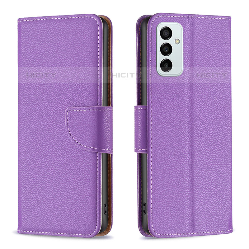 Handytasche Stand Schutzhülle Flip Leder Hülle B06F für Samsung Galaxy M23 5G Violett