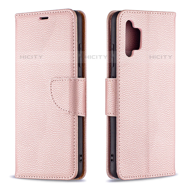 Handytasche Stand Schutzhülle Flip Leder Hülle B06F für Samsung Galaxy M32 5G Rosegold