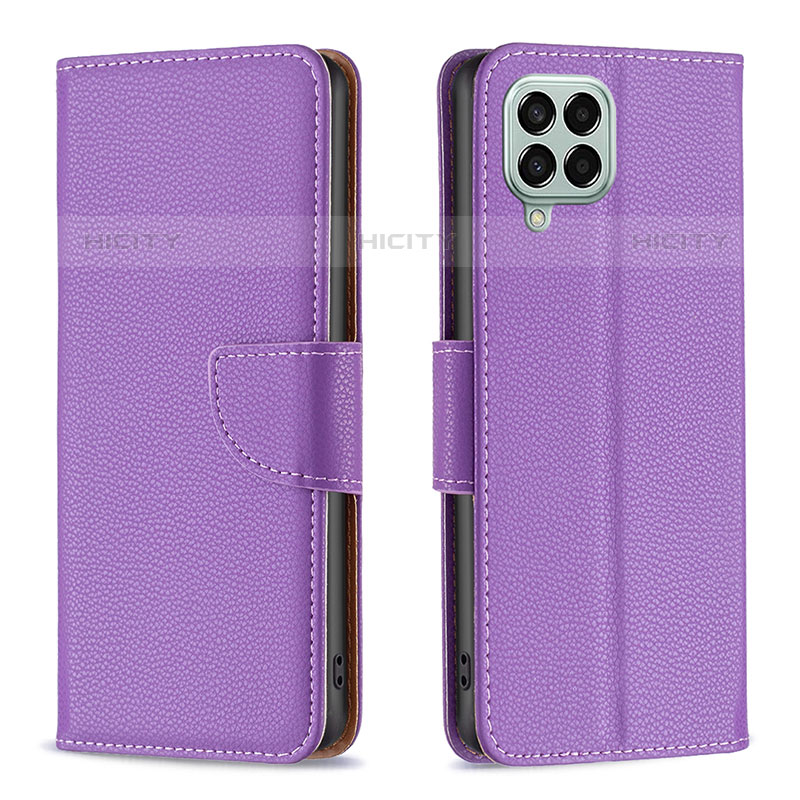 Handytasche Stand Schutzhülle Flip Leder Hülle B06F für Samsung Galaxy M33 5G Violett Plus