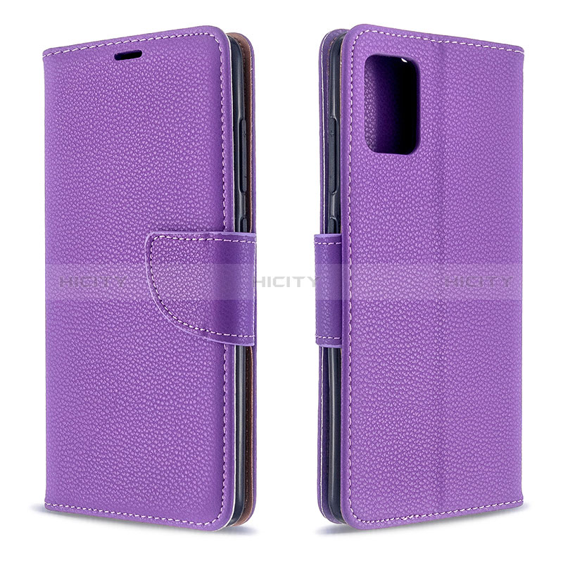 Handytasche Stand Schutzhülle Flip Leder Hülle B06F für Samsung Galaxy M40S Violett Plus